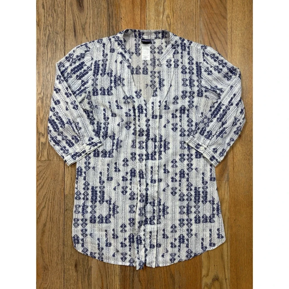 Patagonia Sedum Pullover Tunic Blouse Organic Cotton‎ Lightweight Women's Sz 2